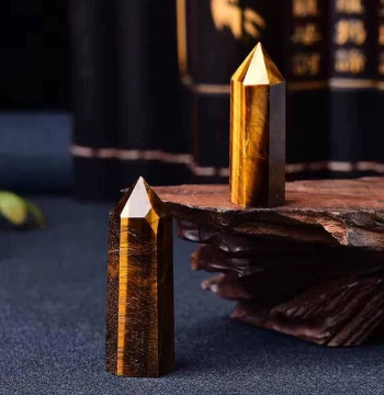 Natural Tiger Eye Crystal Point Healing Stone Quartz Crystal