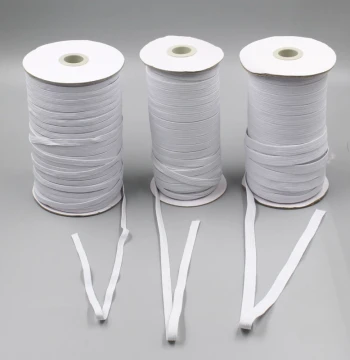 Flat Rope 6-8-10MM Specialized Elastic Band for Scrunchies, Single Layer Rubber Bands, Elastic Cord for DIY Hair Tie Materials