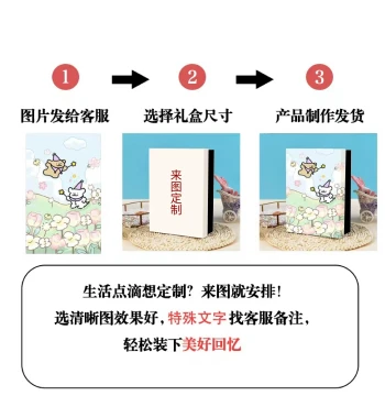 Packaging Box Custom Image Gift Box Lid and Base Box Gift Box Custom Anime Gift Box for Friends DIY Gift Box for Best Friends
