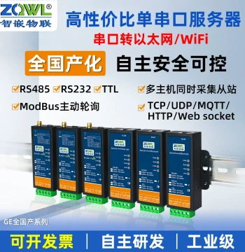 ZQWL IoT Serial Server RS485/232/TTL to Ethernet WiFi Module, Network Port Converter, Modbus Support