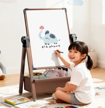 Toddler Magnetic Erasable Drawing Board, Graffiti Painting Blackboard, Home Teaching Stand Whiteboard, Double-Sided Writing Board
