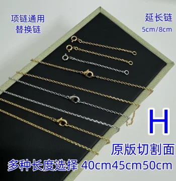 Extension Chain for Hermes Pop H Letter Necklace - Single Chain Replacement, Clavicle Chain Extender with Adjustable Clasp