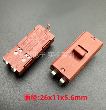 TOPLY TS-13 Vertical 3-Pin 2-Position Toggle Switch for Hair Dryer Power Slide Switch Curling Iron Switch 10A