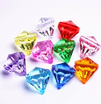 Acrylic Transparent Gem Plastic Crystal Diamond Beads for Boys and Girls, Arcade Rewards, Gift Pendants and Accessories