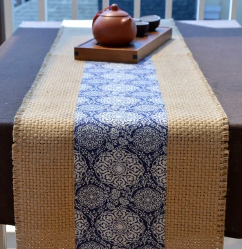 Coarse Linen Tea Mat Tablecloth, Chinese Zen-Style Tea Flag, Linen Table Runner for Tea Ceremony, Japanese Tea Art Dry Brewing Platform