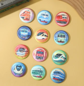 Locomotive Series Double Flash Grating Badge