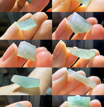O730-749 Small Ice Pieces - One Item Per Image, Natural Myanmar Jadeite Type A Scraps, Authentic Guarantee, Triple Compensation for Fakes