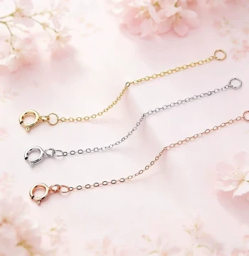 925 Sterling Silver Necklace Extender Chain, Adjustable Length, DIY Jewelry Accessory, Anklet, Bracelet, Cross Tail Chain, Gold Color