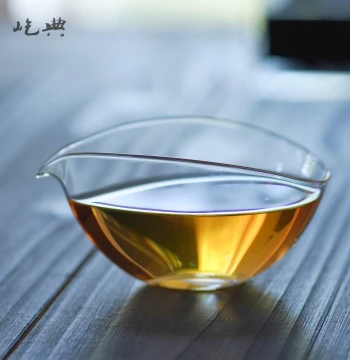 Transparent Boat-Shaped Fairness Cup Creative High Borosilicate Tea Set Tea Sea Tea Divider Public Cup Glass Cup Teaware Tea Mug