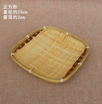 Handmade Bamboo Woven Products Bamboo Sieve Bamboo Basket Storage Basket Fruit Plate Dim Sum Tray Farmhouse Woven Round Winnowing Basket