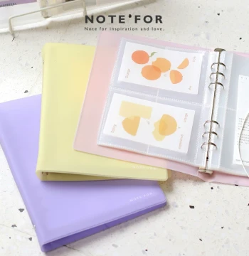NOTE FOR 3-Inch Photo Storage Album; A5 Four-Grid Card Binder Inserts for Polaroids, Idol Albums, and Merchandise Cards; 6-Hole 3-Inch Transparent Loose-Leaf Storage Sheet with Dividers