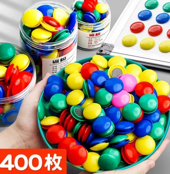 Colored Magnetic Dots Round Strong Magnet Blackboard Stickers Small Magnetic Buttons Whiteboard Magnets Teaching Use Red Strong Teacher Magnets Office Supplies
