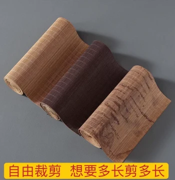Pure Handmade Waterproof Bamboo Tea Mat Woven Zen Retro Chinese Style Tea Pad Table Runner Bamboo Curtain Heat Insulation Pad Custom Cut