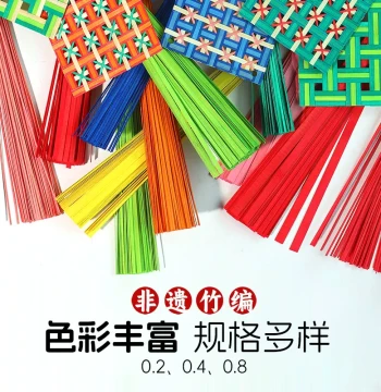 Bamboo Strips and Weaving Materials, DIY Handicraft Bamboo Slat Kit, Bamboo Pieces for Intangible Cultural Heritage Student Projects