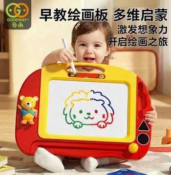 Goodway Small Drawing Board Colorful Graffiti Writing Board Baby Toy Ages 1-3 Painting Board Children's Day Gift
