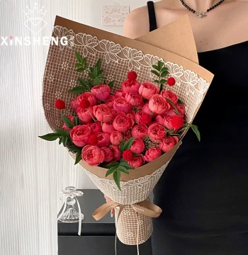 Xinsheng Lace Embroidered Cutout Fabric, Exquisite Retro Flower Bouquet Wrapping Cloth for Florists, Floral Art Packaging Materials