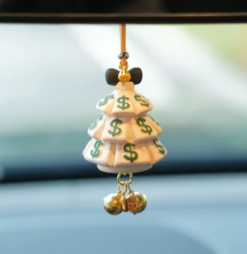 Creative Money Tree Car Pendant Interior Hanging Ornament Premium Style Car Rearview Mirror Hanging Ornament Peace Blessing 2026 New Model