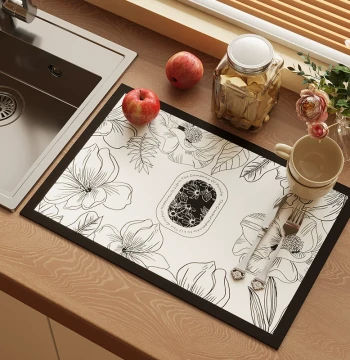 Kitchen Drainage Mat, Countertop Water-Absorbent Pad, Dish Drying Rack Mat, Coffee Machine Mat, Desktop Heat-Resistant Protector, Sink Mat