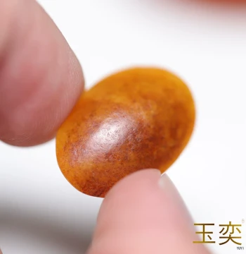 Yuyi Xinjiang Hetian Jade Seed Material Yellow Qin White Jade Turtle Shell Rich as One Side Hand Plaque Accessory Pendant Inlaid Jade Pendant