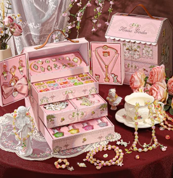 DIY Beading Gift Box for Children, Birthday Gift for Little Girls, Handmade Toy Materials for Girls, Bracelet and Beaded Bracelet Kits