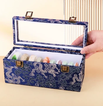 Large Capacity Multi-Slot Premium Vintage Glass-Top Transparent Jewelry Box for Bracelets - Dedicated Storage Case for Jadeite and Jade Bangles