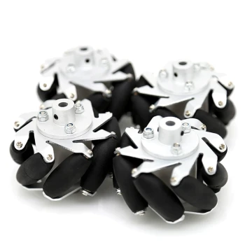 4-Pack Metal Mecanum Wheels 60mm with Couplers, Omni-Directional Wheels for ROS Smart Cars