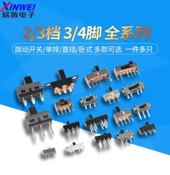 Slide Switch Single Row Through-Hole Surface Mount Horizontal Miniature Power Sliding Gear Toggle Switch 2/3 Position 3/4 Pin