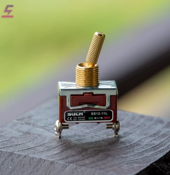26 Series SUCN Brass Toggle Switch, Gold Round Pattern Table Lamp Speaker, Universal Voltage Silver Contact 20A
