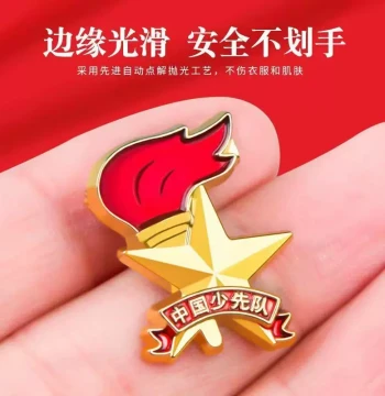 Elementary School Badge Pin with Safety Buckle and Torch Emblem