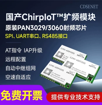 ChirpIoT™ Wireless Module Domestic PAN3060 Low Power 433M Serial Transceiver Repeater SPI Module