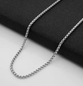 Men's Classic Matching Chain, 60-70cm Length, Unisex Versatile Titanium Steel Sweater Fashion Necklace, Non-Fading Even When Showering