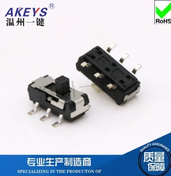 MST-22D18 Six-Pin SMD Small Toggle Lever Height 2/3/4mm 6-Pin 2-Position Vertical Toggle DVD Power Switch