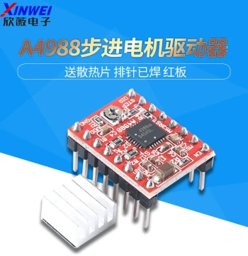 3D Printing A4988 Stepper Motor Driver Includes Heat Sink Pins Pre-soldered Red Board
