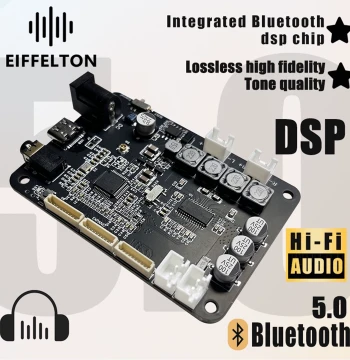 DSP Bluetooth Module 5.0 Amplifier Board Module Electronic Crossover HiFi Sound Quality TWS Pairing Heavy Bass 2.0/1.1