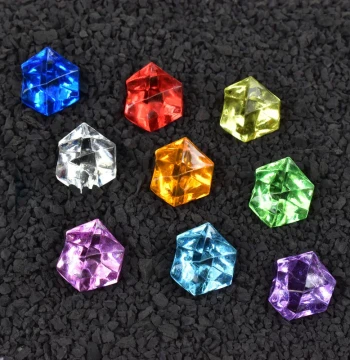 Plastic Acrylic Imitation Crystal Transparent Colored Irregular Fake Ice Gemstones for Kids' Rewards and Gifts