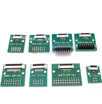 FPC/FFC Adapter Board, Soft Ribbon Cable Socket, 0.5mm/1.0mm Connector to 2.54mm Dual-Row Pin Header