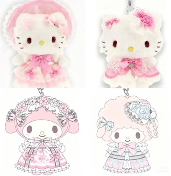 [Pre-sale Late September] Japan Sanrio Overseas Edition Lace Bow Series - Kitty, My Melody, Kuromi