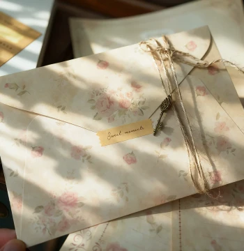 Rose Whisper Envelopes and Letter Paper: Retro Artistic Thick Kraft Paper Premium Handwritten Love Letters Confession Gifts