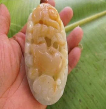 Promotion Huanglong Jade Ornament Nightly Money Counting Handheld Piece Jade Craftsmanship Handmade Jade Gemstone Jewelry Collection