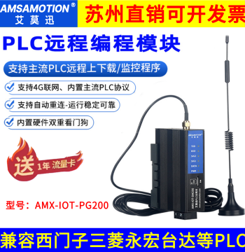 Amoxun PLC Remote Control Module with Upload/Download Monitoring, Intelligent 4G Gateway Cloud Box IOT-DM100/200