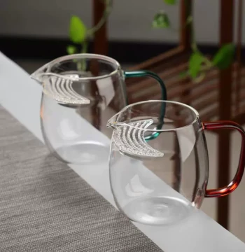 Crescent Fairness Cup Tea Server Tea Sea Thickened Glass Tea Brewer with Filter Teapot Large Simple Creative Tea Set