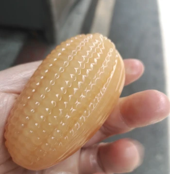Natural Yellow Dragon Jade Jin Yu Man Tang Corn Peace Hand-Held Ornament Play Specification 70/40