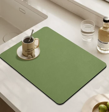 Premium Kitchen Countertop Drainage Mat – Food-Grade Protective Pad for Bars and Washstands, Thickened Diatomaceous Earth Absorbent Cushion