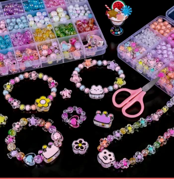 Beading Handmade DIY Material Kit Children's Toys Bracelet Necklace Boxed Colorful Crystal Beads Loose Beads Jewelry