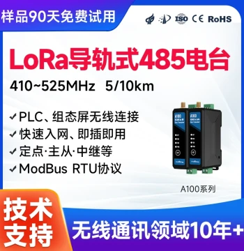 LoRa Long-Range Communication DIN-Rail RS485 Communication 433M Repeater Transparent Transmission Wireless Data Radio DTU Module