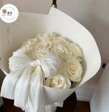 Daily Style French Pearl Satin Fabric Fresh Flower Bouquet DIY Bow Decoration Floral Material Chiffon Gauze