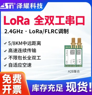 Ashining New LoRa Full-duplex 2.4G Wireless Serial Module High-speed Continuous Transmission Adaptive Air Rate SX1281