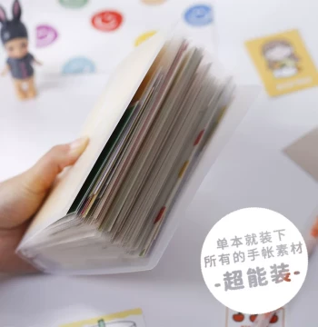 Minimalist A6 Pocket-Style Organizer Book for Invoices Cards Receipts Stickers Notes Large-Capacity Transparent Insert Photo Album Collection Book Postcard Small Card Photo Album Couple Style Business Card Holder