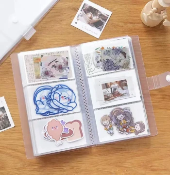 Transparent Planner Card Ticket Sticker Storage Album Album Postcard Business Card 240 Slot Card Holder Guka Notebook