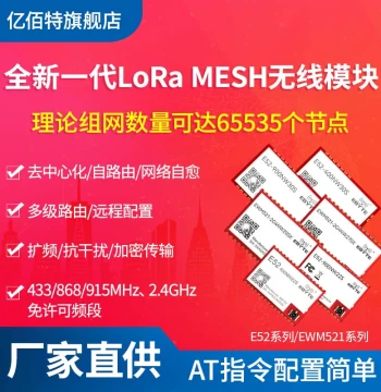 LoRa Wireless Module 433/915M Long Distance MESH Self-Organizing Network Router Transparent Transmission UART Serial Module 2.4G